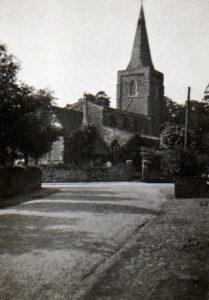 All Saints church Hoby from the Old Forge