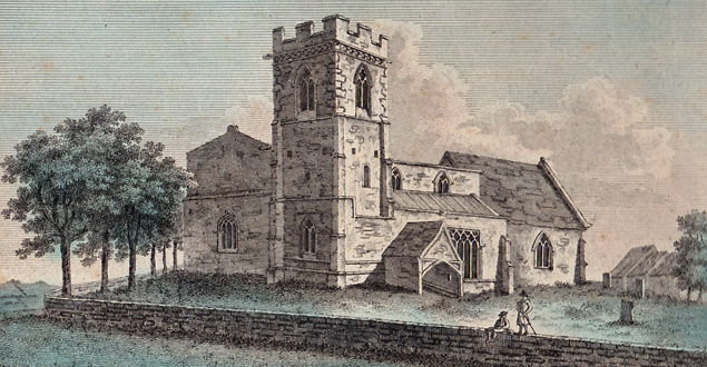 1792 Engraving of Rotherby Church
