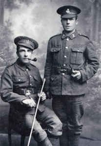 Harry Jeffs (right) with unknown colleague