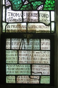 The Beresford panel in the South Chancel window