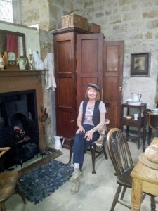 Caroline Ellis in the kitchen she researched, designed and built