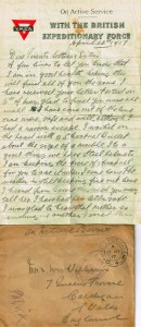 A letter home 1917 (page 1)