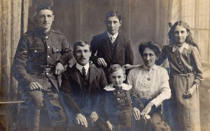 My father with his family